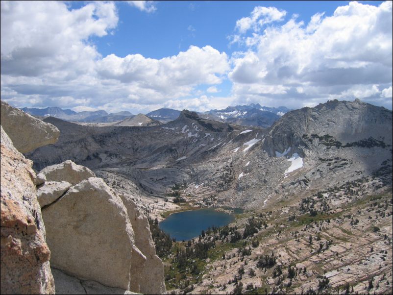 2005-09-09 Cathedral Peak (12) Budd Lake, Unicorn and Echo Peaks